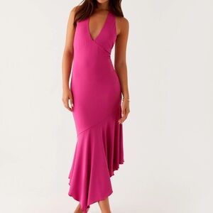 Peppermayo Perdita Midi Dress- Fuchsia